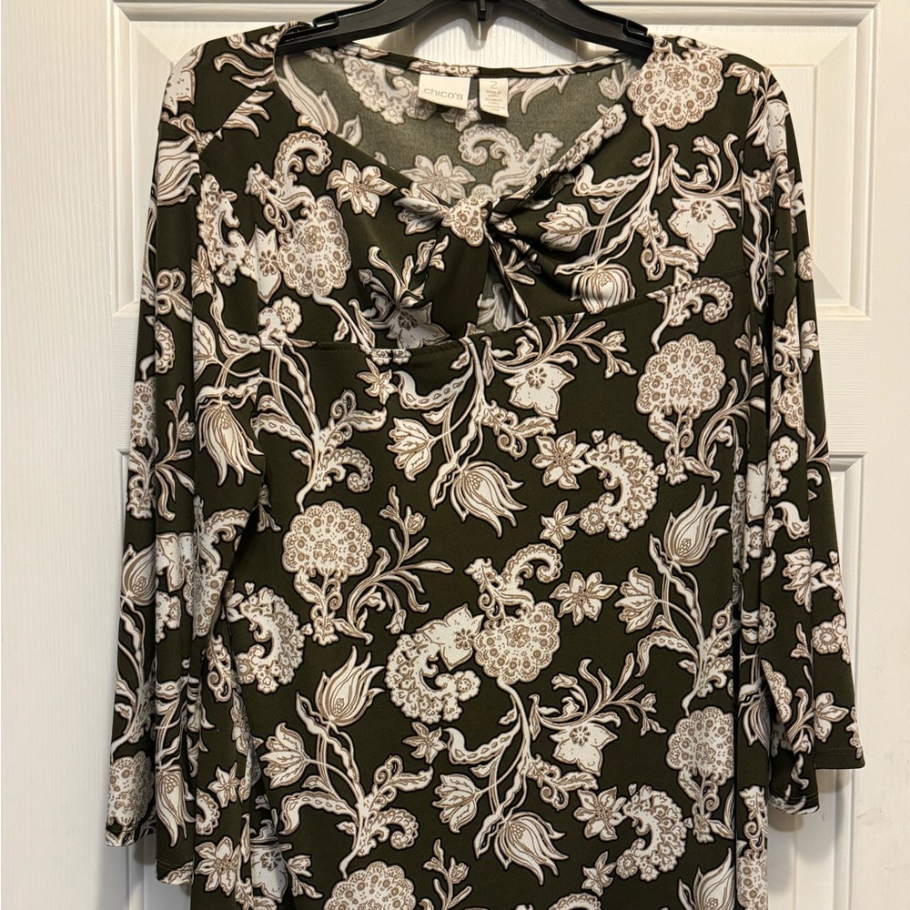 Chico’s twist top blouse